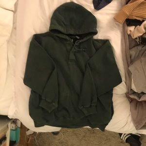 Vintage green pullover hoodie